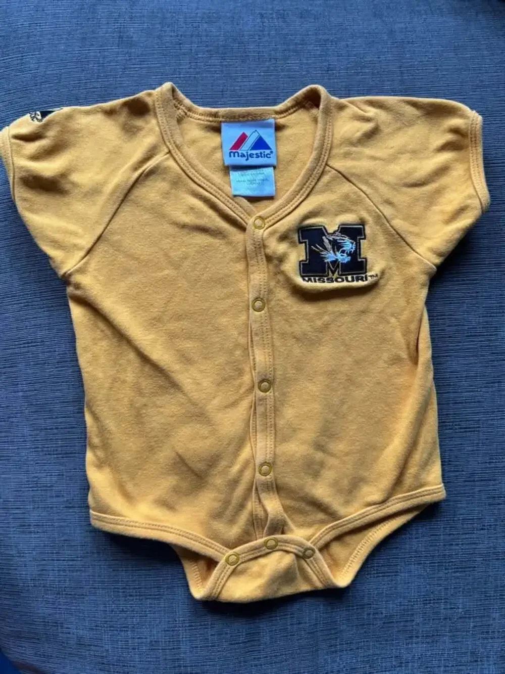 Majestic Missouri Tigers Baby Bodysuit Size 12 Months